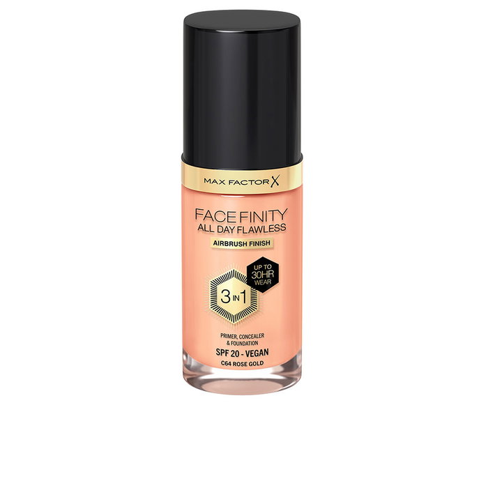 Max Factor FACEFINITY 3EN1 Primer Correcteur Fond de Teint #64-or rose 30 ml Max Factor FACEFINITY 3EN1 Primer Correcteur Fond de Teint #64-or rose 30 ml