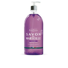 Beauterra Savon de Marseille Lavande 1000 ml Nettoyant Nourrissant et Protecteur pour les Mains et le Corps aux Ingrédients Naturels