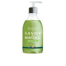 Beauterra Savon de Marseille Menthe-Citron, Douceur Nettoyante Mains et Corps, Huile d'Olive, 300 ml, Hydratant, Peau Normale