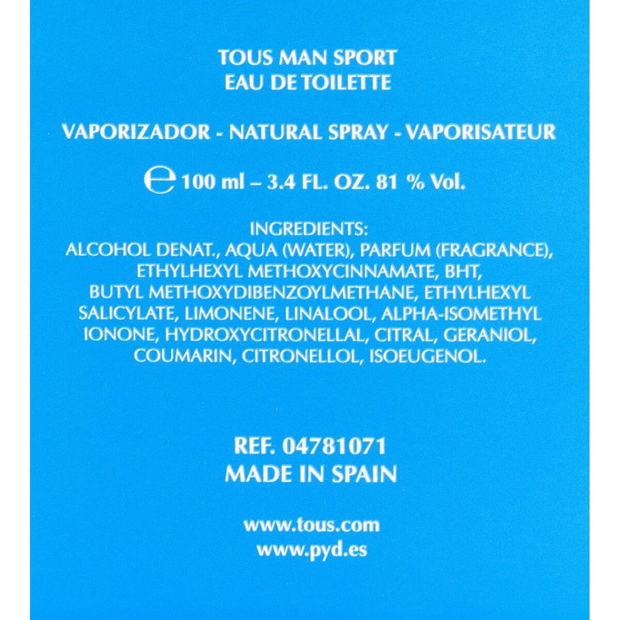 Tous Man Sport Eau de Toilette 100 ml Tous Man Sport Eau de Toilette 100 ml
