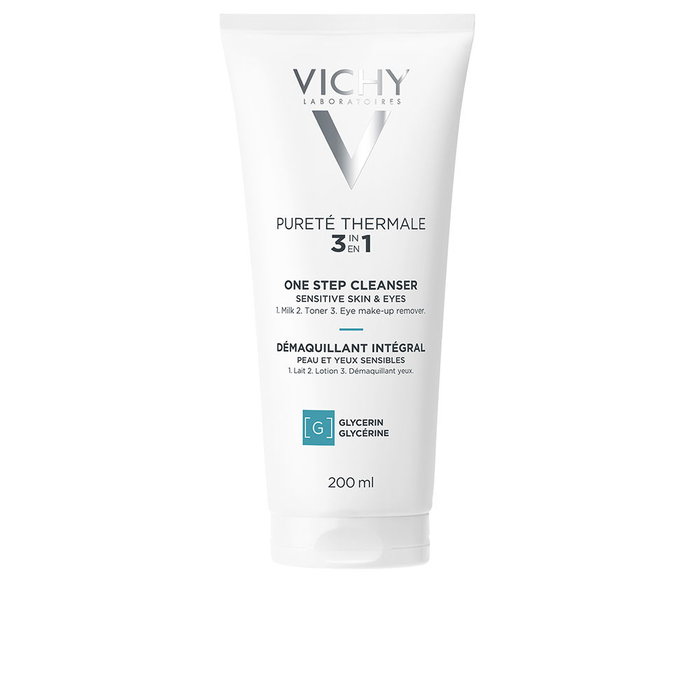 Vichy Pureté Thermale Démaquillant Intégral 3 en 1 pour Peaux Sensibles 200 ml