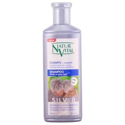 Natur Vital Champú Silver pour cheveux blancs et gris, 300 ml Natur Vital Champú Silver pour cheveux blancs et gris, 300 ml