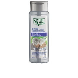 Natur Vital Shampooing Silver Cheveux Blancs et Gris 300 ml - Formule Naturelle Triple Action, Sans Parabènes ni Silicones, Cheveux Soinés et Doux