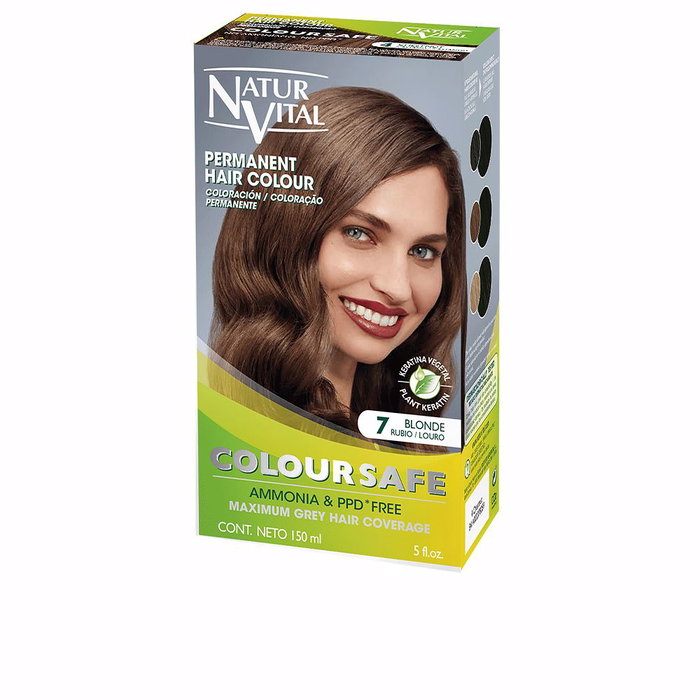 Natur Vital ColourSafe Coloration Permanente Sans Ammoniaque #7 Blond 150 ml Natur Vital ColourSafe Coloration Permanente Sans Ammoniaque #7 Blond 150 ml