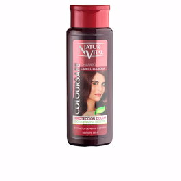 Natur Vital Shampoing Couleur Cheveux Colorés Acajou 300 ml - Protection Naturelle, Éclat et Douceur