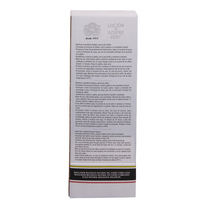 Azufre Veri Lotion Anti-Chute Cheveux & Cuir Chevelu 750 ml