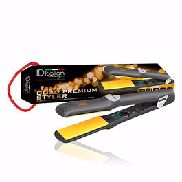 Id Italian GOLD PREMIUN STYLER Lisseur, Plaques Céramique, Régulateur de Chaleur, 120-230°C, 65W, Tension 220-240V