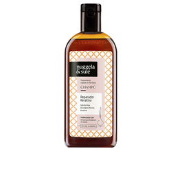 Nuggela & Sulé Shampooing Kératine pour Chute de Cheveux, Cheveux Abîmés et Frisottis, avec Collagène et Acide Hyaluronique, 250 ml