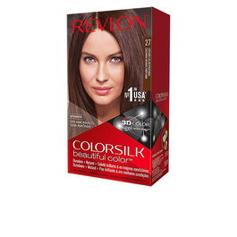 Revlon COLORSILK Teinture #27 Castaño Cálido Profundo - Coloration sans ammoniaque, soin des cheveux, teinte éclatante et homogène
