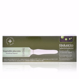 Salerm VEGETABLE PLACENTA Restructurant Ampoules 32 x 13 ml Traitement Capillaire Revitalisant et Fortifiant
