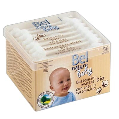 Bel Bâtonnets de sécurité en coton biologique 100% Nature ECOCERT 60 pièces Bel Bâtonnets de sécurité en coton biologique 100% Nature ECOCERT 60 pièces