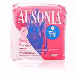Ausonia Serviettes Hygiéniques Normales Avec Ailes, Absorption Standard, Technologie Anti-Odeur, Lot de 14