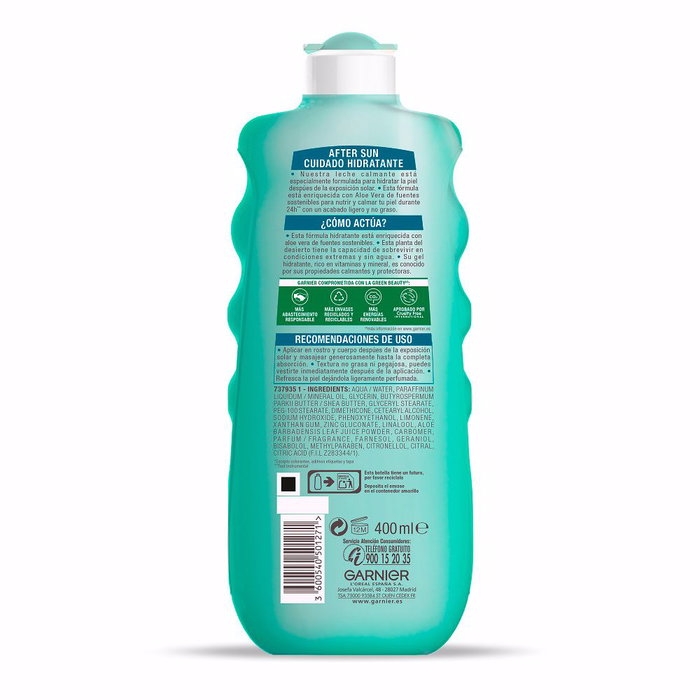 Garnier Après-Soleil Hydratant Lait Apaisant à l'Aloe Vera 400 ml Garnier Après-Soleil Hydratant Lait Apaisant à l'Aloe Vera 400 ml