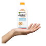 Garnier Delial Sensitive Advanced Lait Solaire SPF50+ 400ml - Protection Très Haute pour Peau Sensible, Hypoallergénique, Sans Parfum, Waterproof