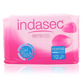 Indasec Serviette pour incontinence DISCREET Femme, flux modéré, 12 unités