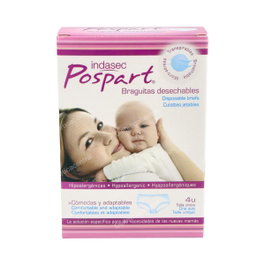 INDASEC Culottes jetables post-partum, pack de 4 unités