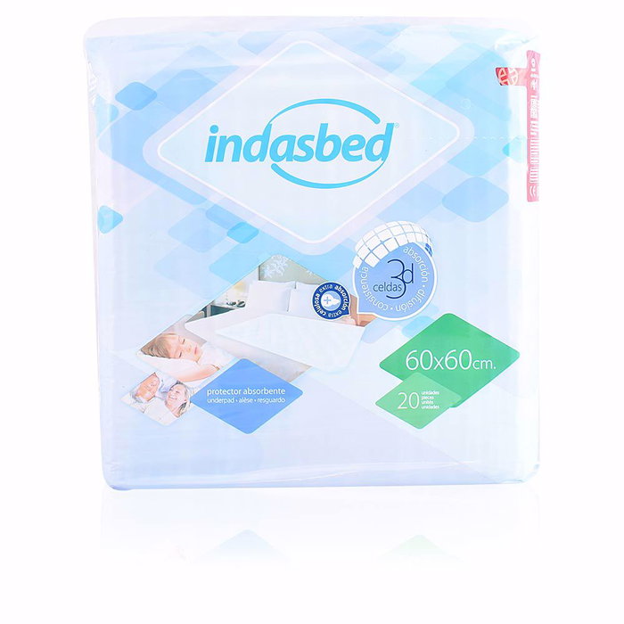 Indasec Protège-matelas absorbant INDASBED 60 x 60 cm pour incontinence, 20 unités Indasec Protège-matelas absorbant INDASBED 60 x 60 cm pour incontinence, 20 unités