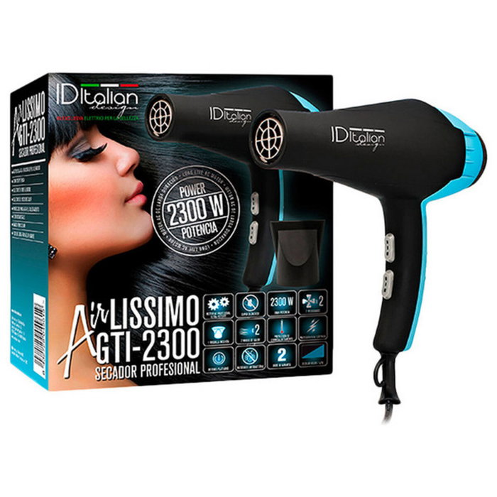 Id Italian AIRLISSIMO GTI 2300 Sèche-cheveux professionnel bleu 2300W Id Italian AIRLISSIMO GTI 2300 Sèche-cheveux professionnel bleu 2300W