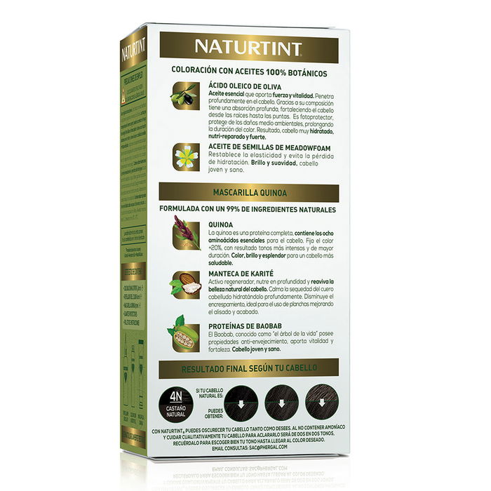 Naturtint Coloration sans ammoniaque Châtain Naturel #4N 170 ml