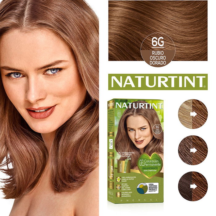 Naturtint Coloration Capillaire Sans Ammoniaque 6G Blond Foncé Doré 170 ml