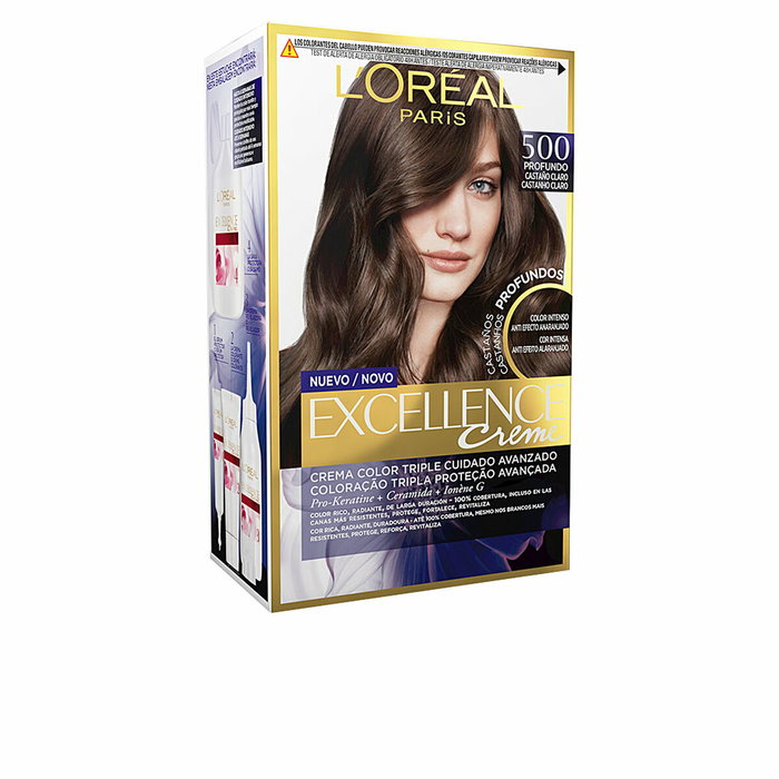 L'Oréal Paris Excellence Brunette #500 - châtain clair véritable, 192 ml