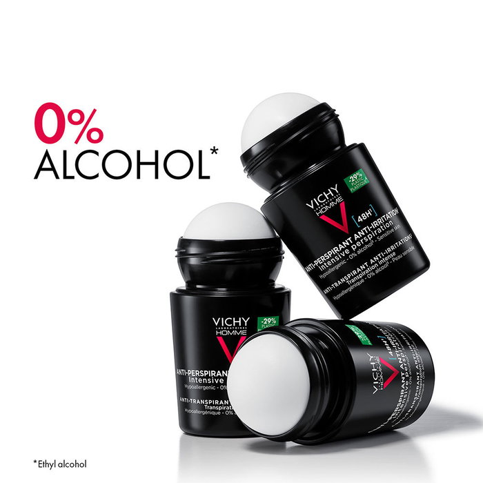 Vichy Déodorant Roll-On Homme Peaux Sensibles 50 ml Efficacité 48h Vichy Déodorant Roll-On Homme Peaux Sensibles 50 ml Efficacité 48h