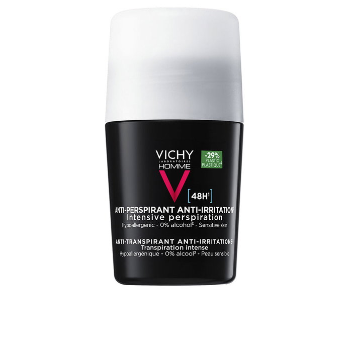 Vichy Déodorant Roll-On Homme Peaux Sensibles 50 ml Efficacité 48h Vichy Déodorant Roll-On Homme Peaux Sensibles 50 ml Efficacité 48h