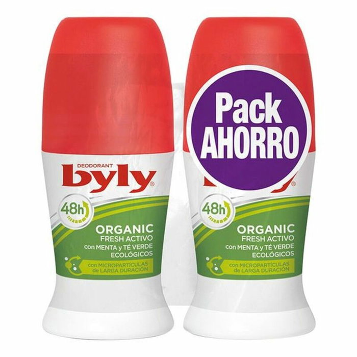 Byly Organic Extra Fresh Déodorant Roll-On Coffret 2 x 50 ml