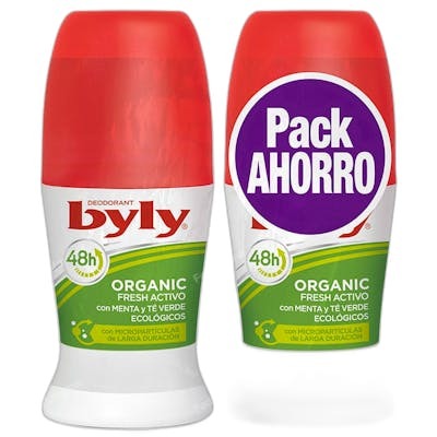 Byly Organic Extra Fresh Déodorant Roll-On Coffret 2 x 50 ml