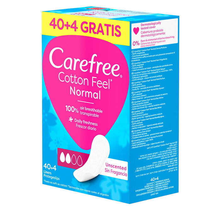 Carefree Protège-slips Respirants Protection Quotidienne Confort & Fraîcheur - 44 unités