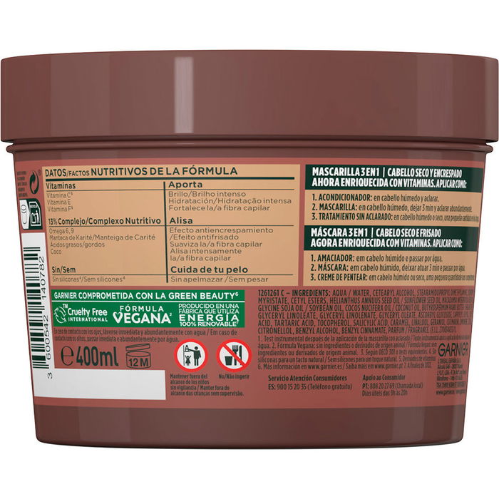 Garnier Fructis Hair Food Masque Lissant Coco 390 ml Garnier Fructis Hair Food Masque Lissant Coco 390 ml