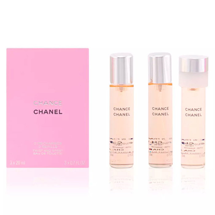 Chanel CHANCE Eau de Toilette Vaporisateur Twist & Spray 3 recharges 3 x 20 ml