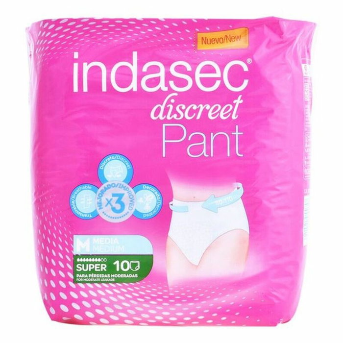 Indasec Pant Super Taille Moyenne 10 unités