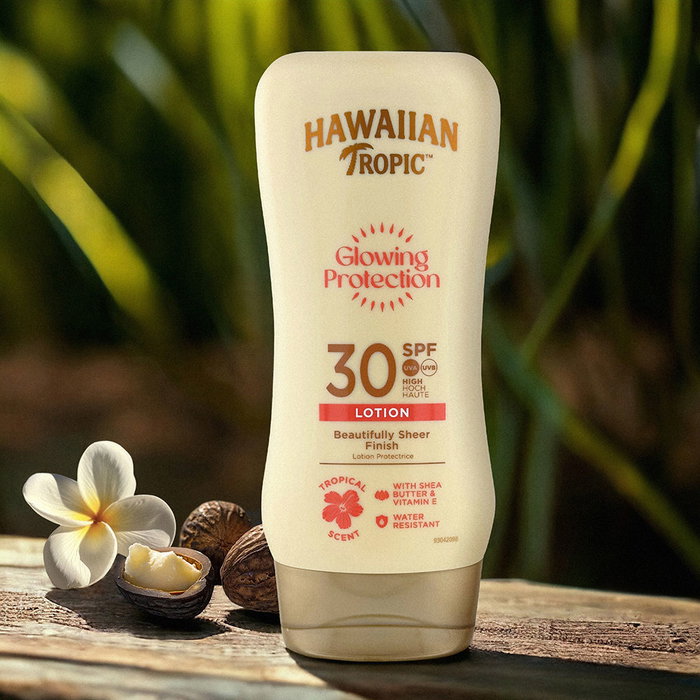 Hawaiian Tropic Glowing Protection Lotion Solaire Satin SPF 30, 180 ml