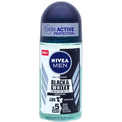 Nivea Men Black & White Invisible Déodorant Roll-on 50 ml