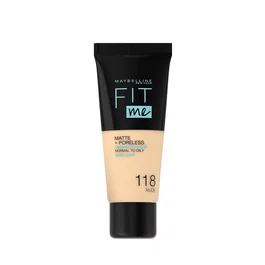 Maybelline Fit Me Matte + Poreless Fond de teint liquide 118 Nu
