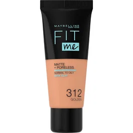 Maybelline Fit Me Matte+Poreless Fond de Teint Liquide 312-golden