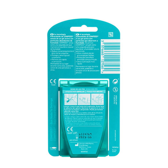 Compeed Pansements Ampoules Orteil Lot de 8 Hydrocolloïdes Compeed Pansements Ampoules Orteil Lot de 8 Hydrocolloïdes