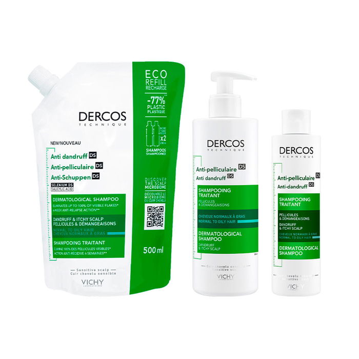 Vichy DERCOS Shampooing Anti-Pelliculaire Cheveux Gras 390 ml