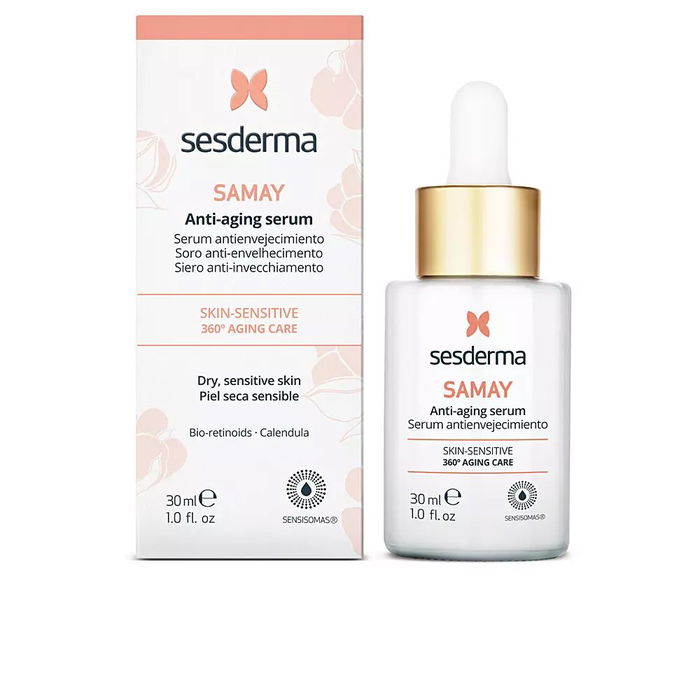 Sesderma Sérum Anti-âge Samay pour Peaux Sensibles et Sèches, Hydratant et Apaisant, 30 ml