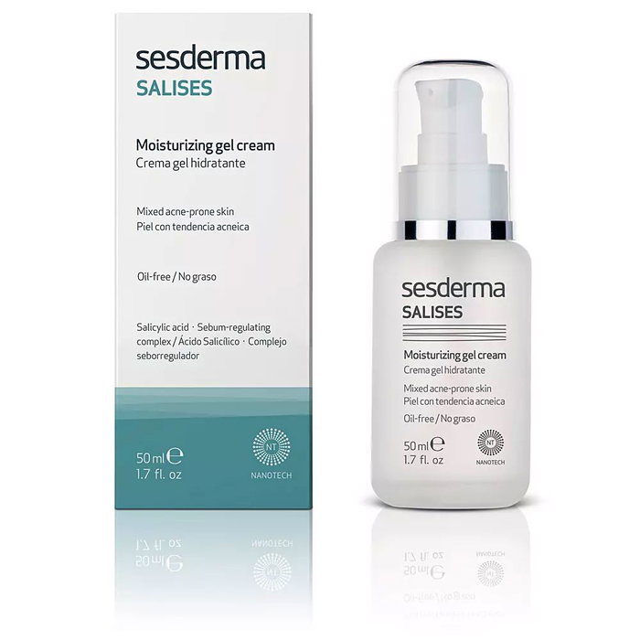 Sesderma SALISES Gel-crème Hydratant Peaux Mixtes à Grasses Acnéiques 50 ml avec Acide Salicylique et Niacinamide