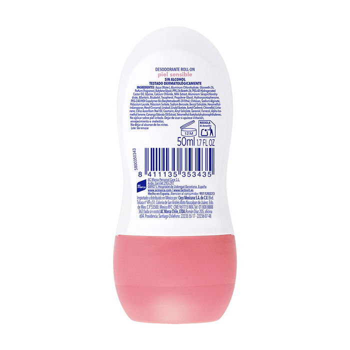 Lactovit Déodorant Roll-on Sensitive 50 ml pour Peaux Délicates - Sans Alcool