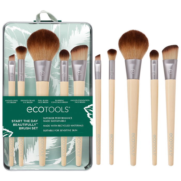 Ecotools Coffret 5 Pinceaux Maquillage Débuter la Journée en Beauté