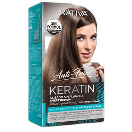 KATIVA Kit Anti Frizz Xpert Repair Alisado Sin Plancha 3 Pièces pour Cheveux Lisses Sans Fer