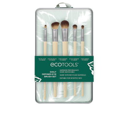 Ecotools - Coffret Daily Defined Eye 6 pièces - Ensemble de 5 pinceaux à maquillage et organisateur pour les yeux
