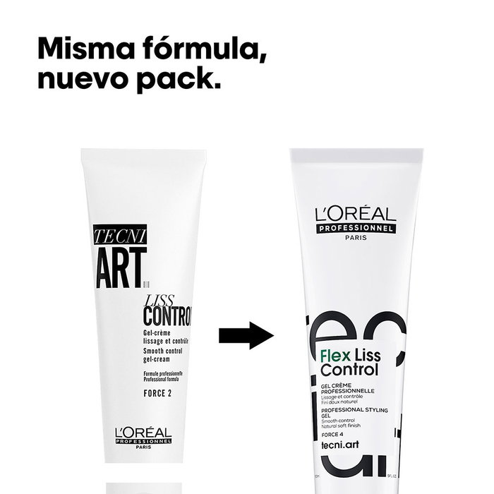 L'Oréal Professionnel Paris Gel-Crème Lissant Tecni Art Liss Control pour Cheveux Crépus et Bouclés, Contrôle des Frisottis, 150 ml
