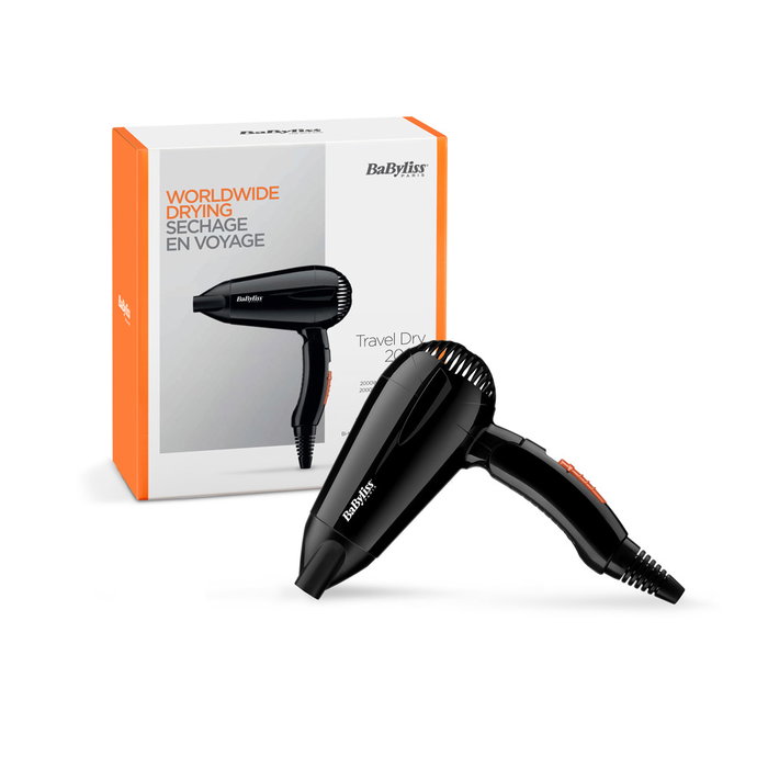 BaByliss Travel Dry 2000 5344E Noir BaByliss Travel Dry 2000 5344E Noir