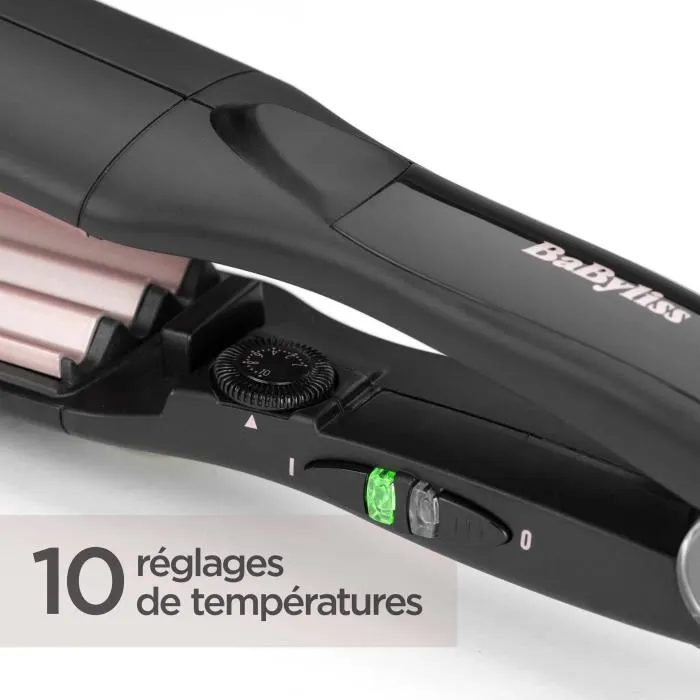 Babyliss Fer à gaufrer Crimper 2165CE 35 mm Noir et rose