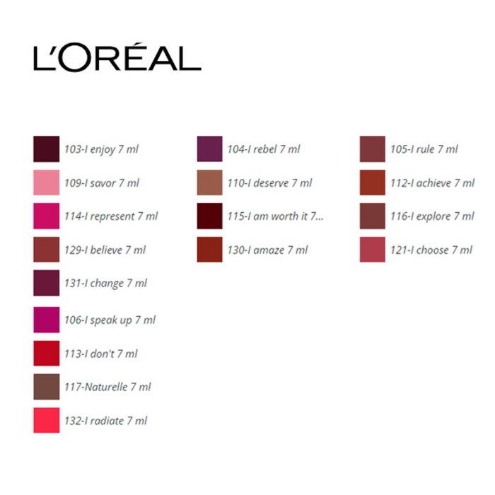Rouge à lèvres Rouge Signature L'Oreal Make Up (7 ml) 7 ml 130-I amaze 7 ml