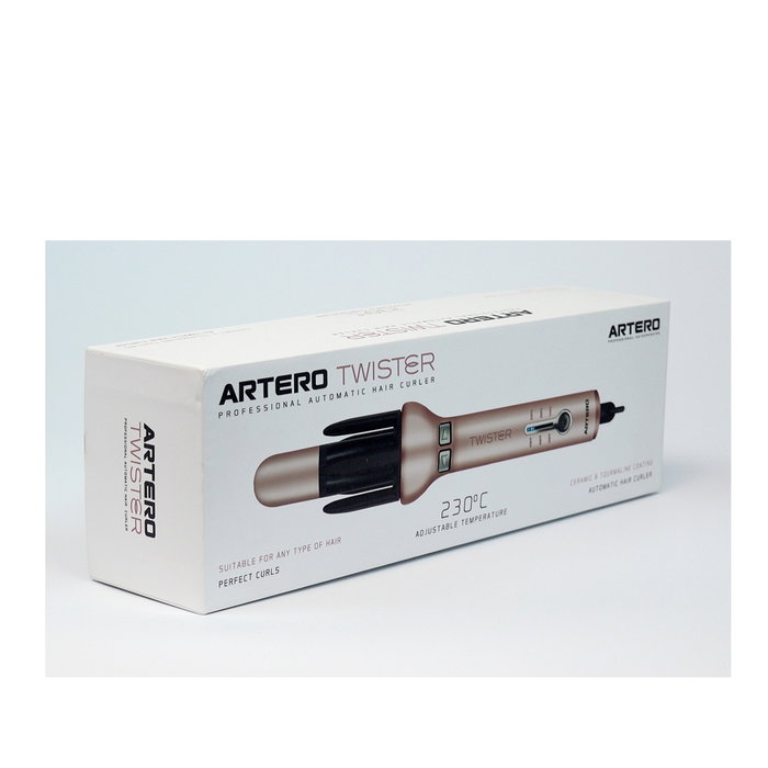 Artero Fer à Friser Automatique Twister 1 u, Céramique et Tourmaline pour Boucles Professionnelles